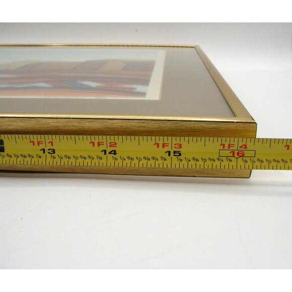 Southwest Pueblo Landscape Framed Art Modernist Signed Greg Kyle 1983 Vintage - Picture 10 of 12